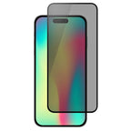 Moov Privacy Glass Screen Guard for iPhone Air showing a clear privacy screen on the device with a sleek design.